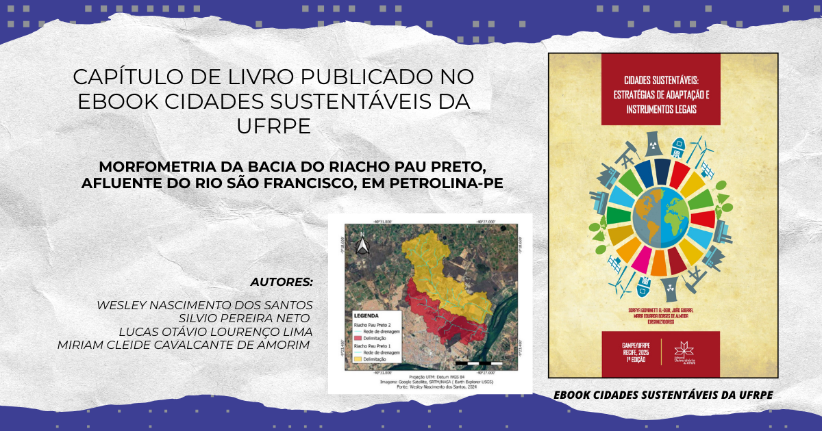 Caracterização morfométrica de bacia urbana é publicada em livro técnico - Cidades Sustentáveis: Estratégias De Adaptação E Instrumentos Legais